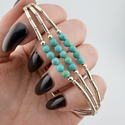 Carolyn Pollack Relios Liquid Sterling Silver and Turquoise Bracelet