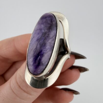 Dominique Dinouart Mexican Sterling Silver and Charoite Ring