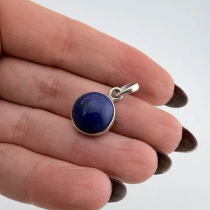 Sterling Silver and Lapis Lazuli Charm Pendant