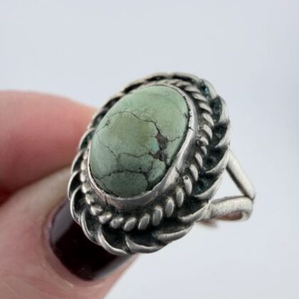 Vintage Native American Sterling Silver and Turquoise Ring