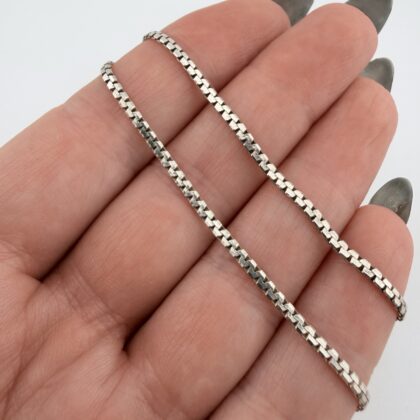 Sterling Silver Zig-Zag Chain - 41cm, 2mm