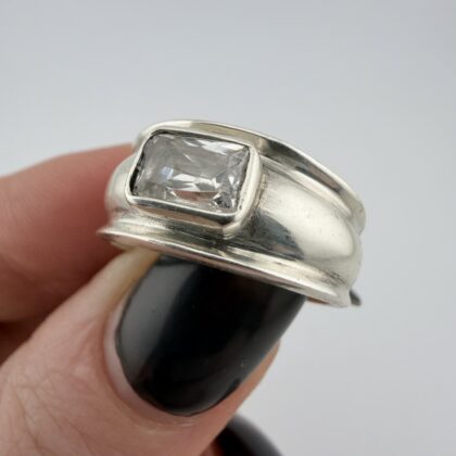 Sterling Silver and Topaz Ring