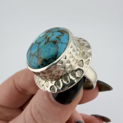 Chunky Sterling Silver and Turquoise Ring