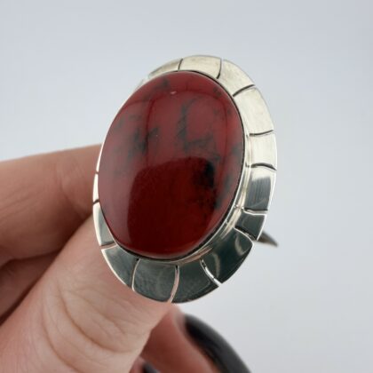 Mexican Sterling Silver and Red Jasper Ring