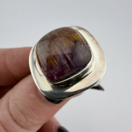 Gemporia Sterling Silver and Cacoxenite Ring