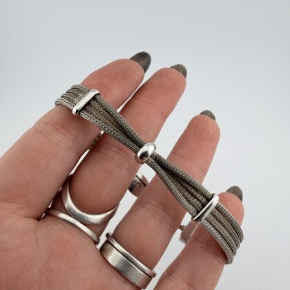 Royal London Sterling Silver Woven Mesh Bracelet