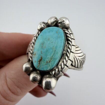 Native American Sterling Silver and Turquoise Ring