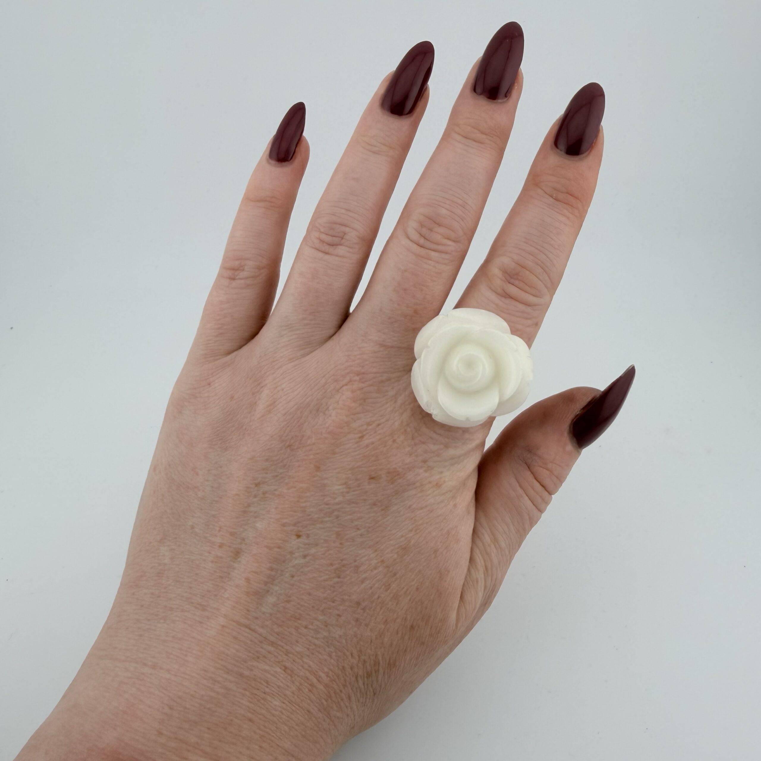 Whitney Kelly Sterling Silver and White Onyx Rose Ring - Image 5