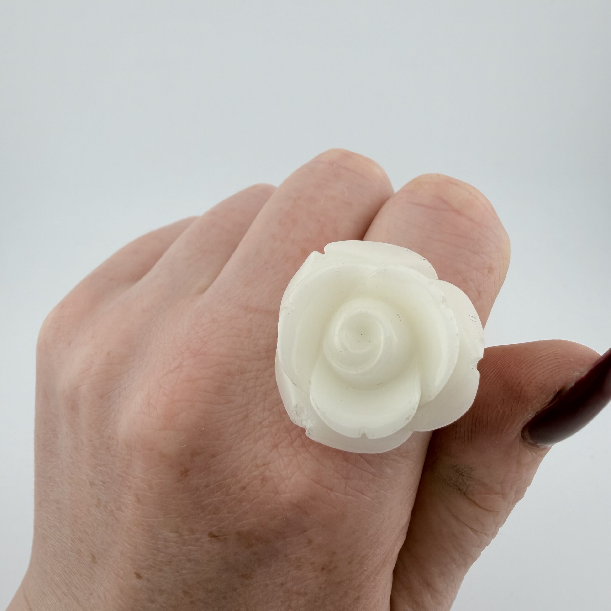 Whitney Kelly Sterling Silver and White Onyx Rose Ring - Image 6