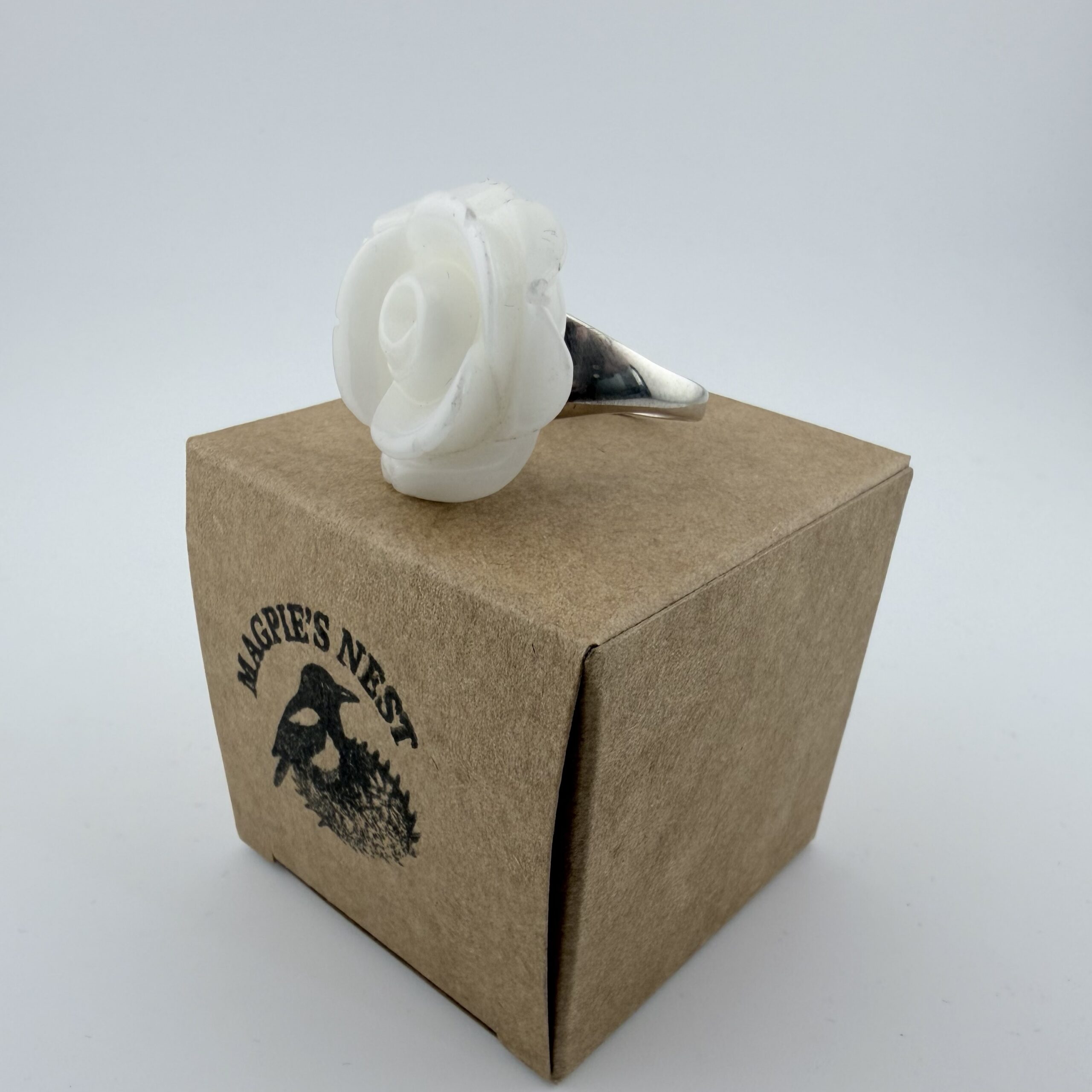 Whitney Kelly Sterling Silver and White Onyx Rose Ring - Image 7