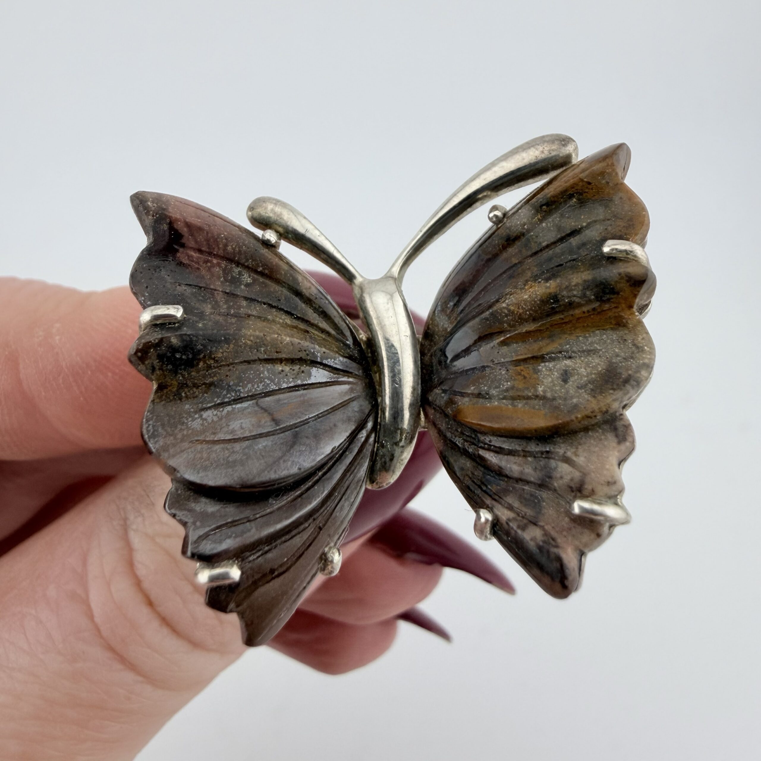 Whitney Kelly Sterling Silver and Jasper Butterfly Ring - Image 2