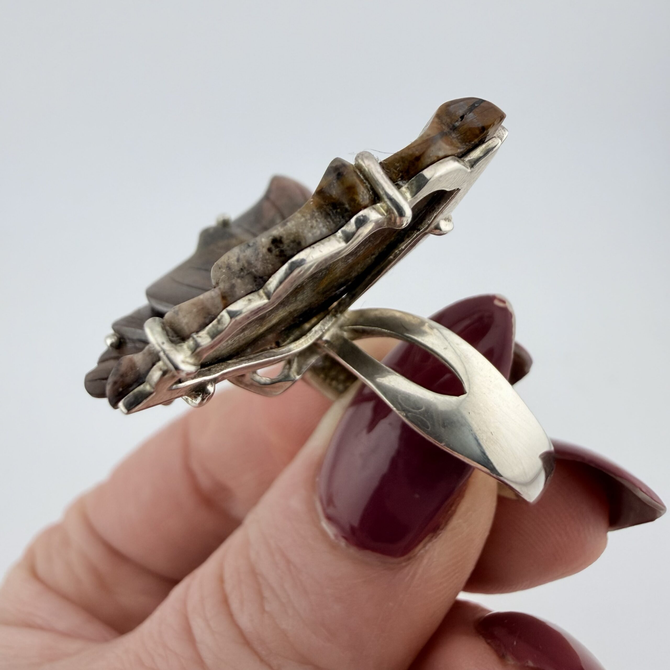 Whitney Kelly Sterling Silver and Jasper Butterfly Ring - Image 3