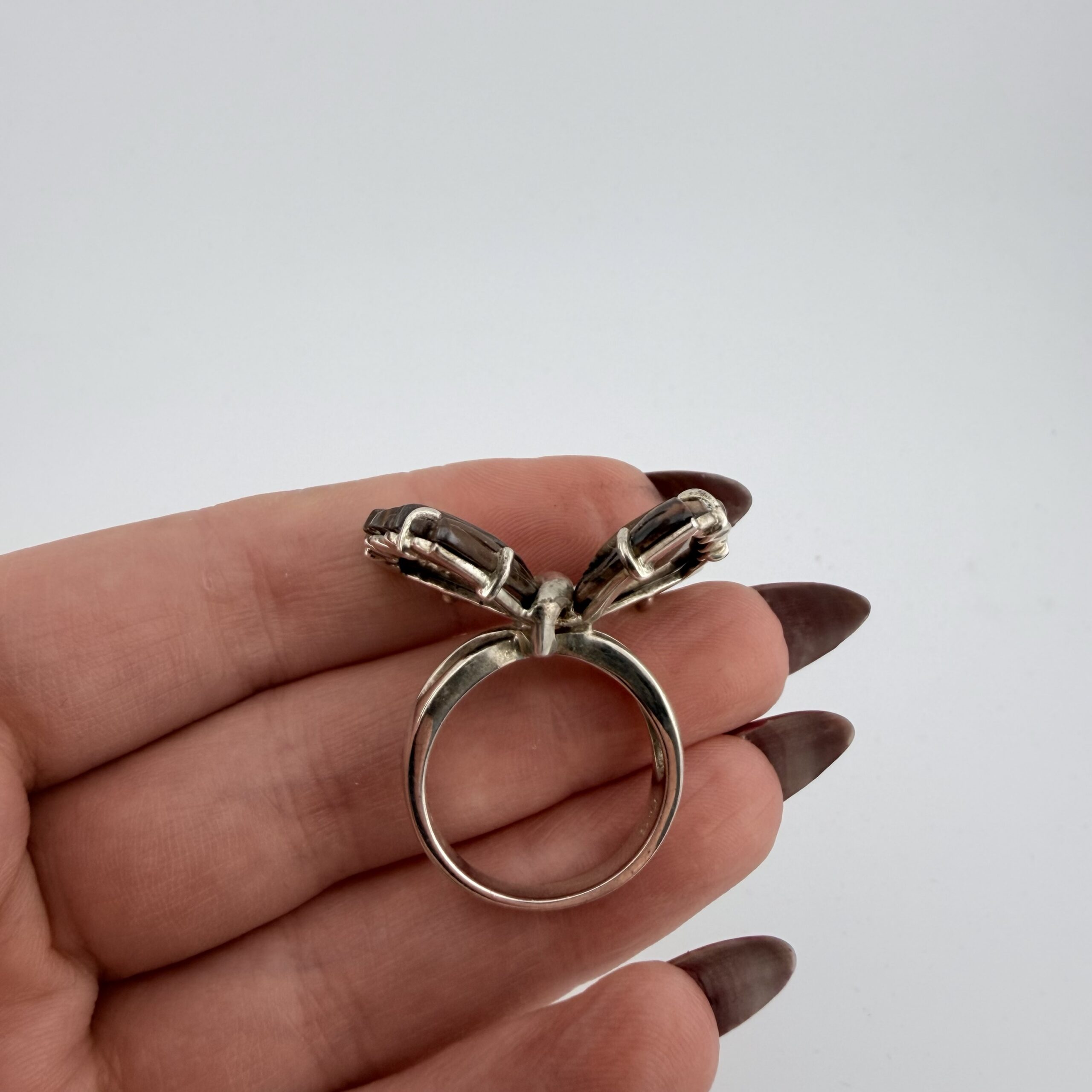 Whitney Kelly Sterling Silver and Jasper Butterfly Ring - Image 4