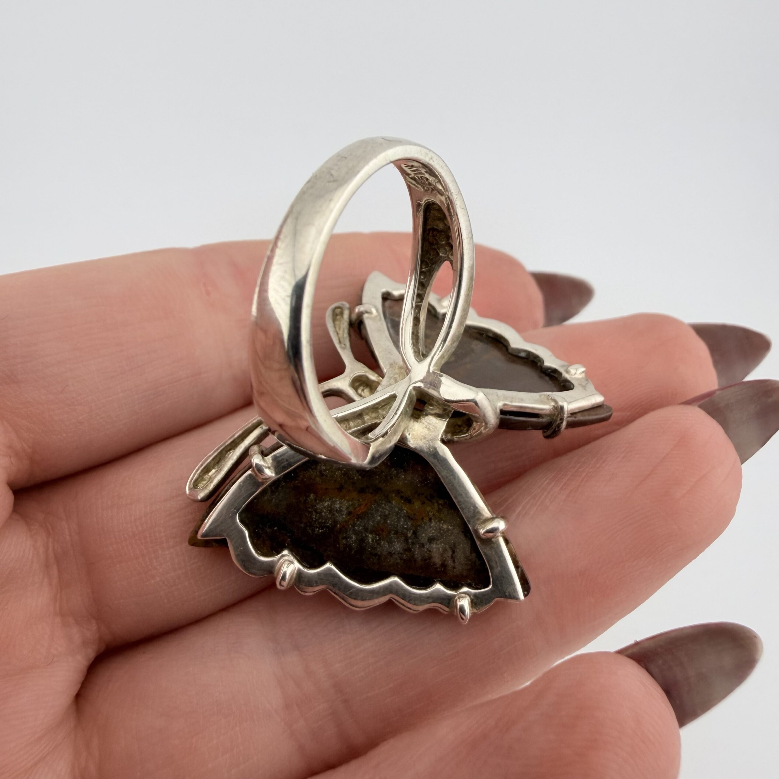Whitney Kelly Sterling Silver and Jasper Butterfly Ring - Image 5