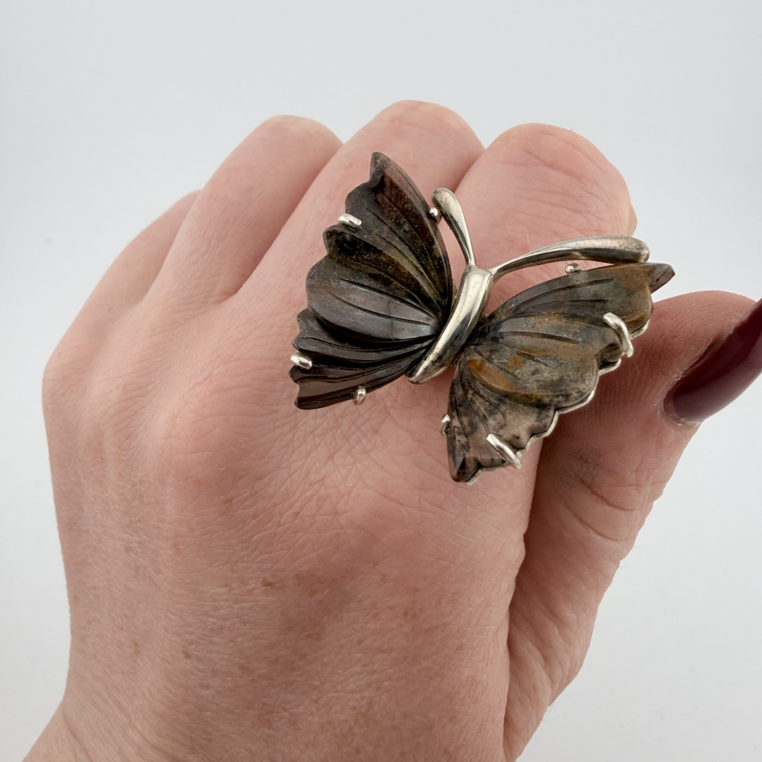 Whitney Kelly Sterling Silver and Jasper Butterfly Ring - Image 7