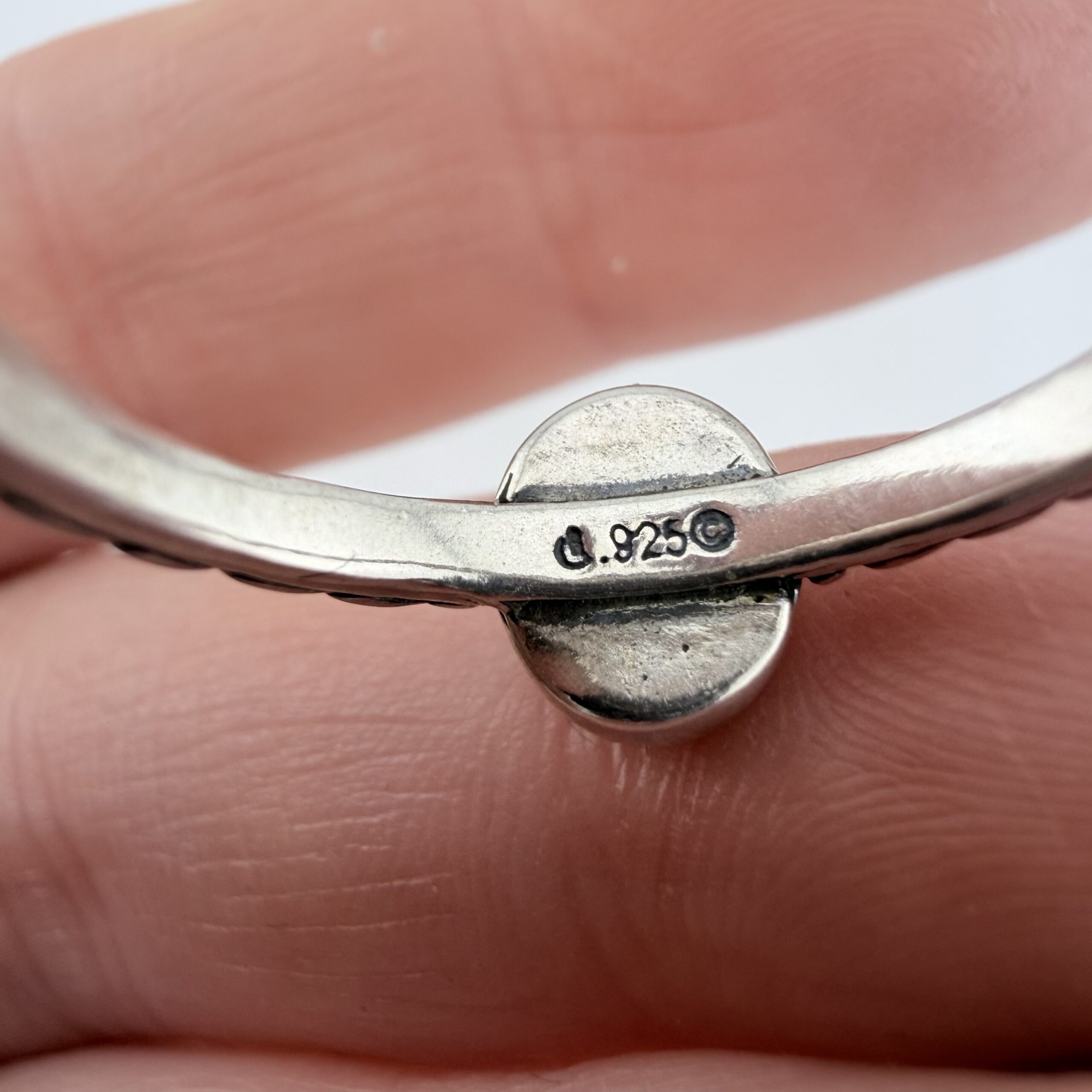 Carolyn Pollack Relios Southwestern Sterling Silver and Coral Stacking Ring - Image 5