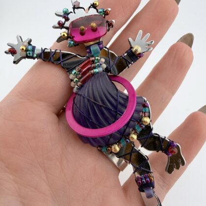 Vintage LizTech Hula Hoop Dancer Brooch