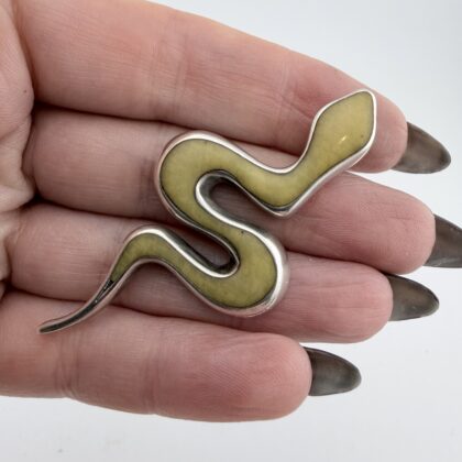 Vintage Milor Italy Sterling Silver Snake Pendant