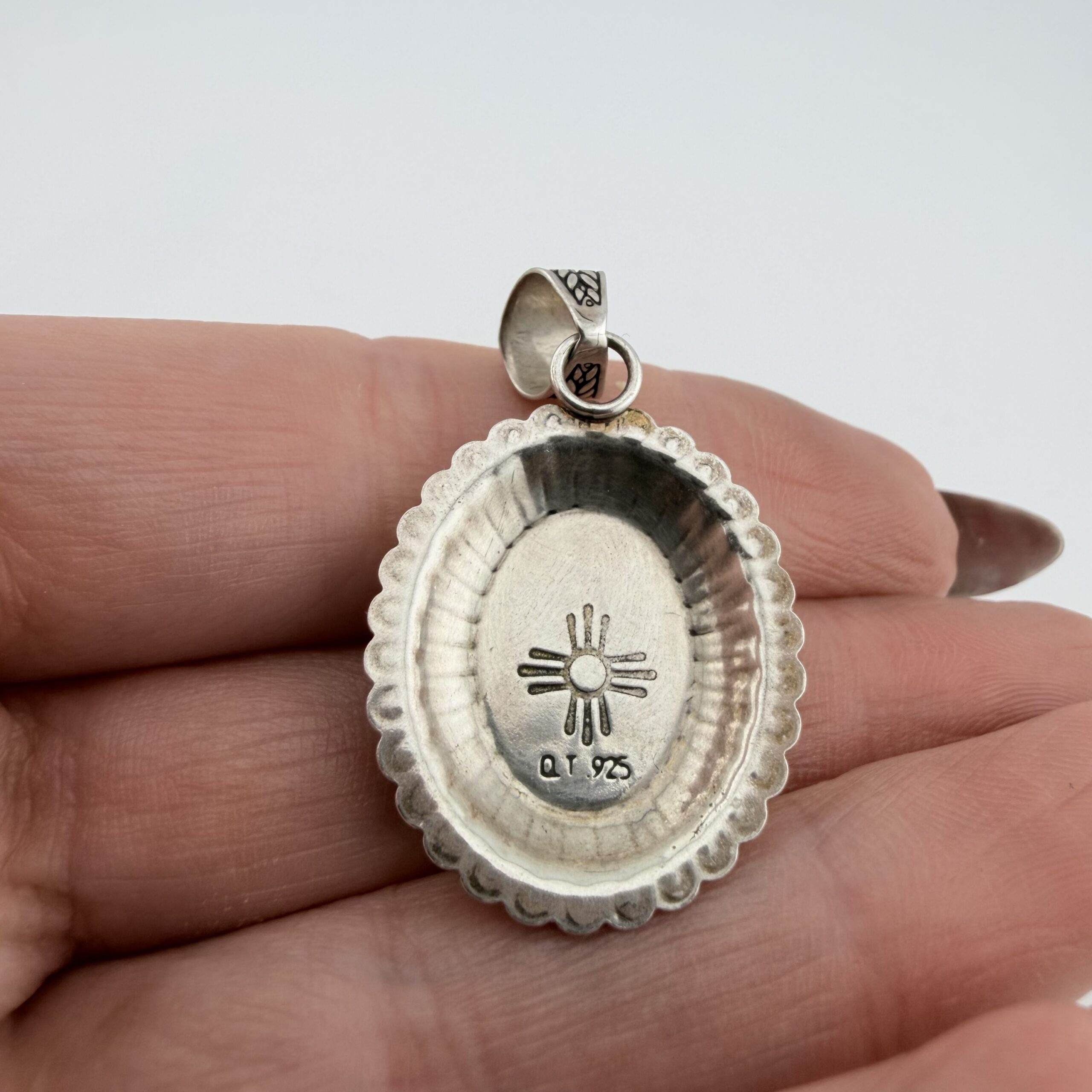 Quoc Native American Sterling Silver and Lapis Lazuli Pendant - Image 4