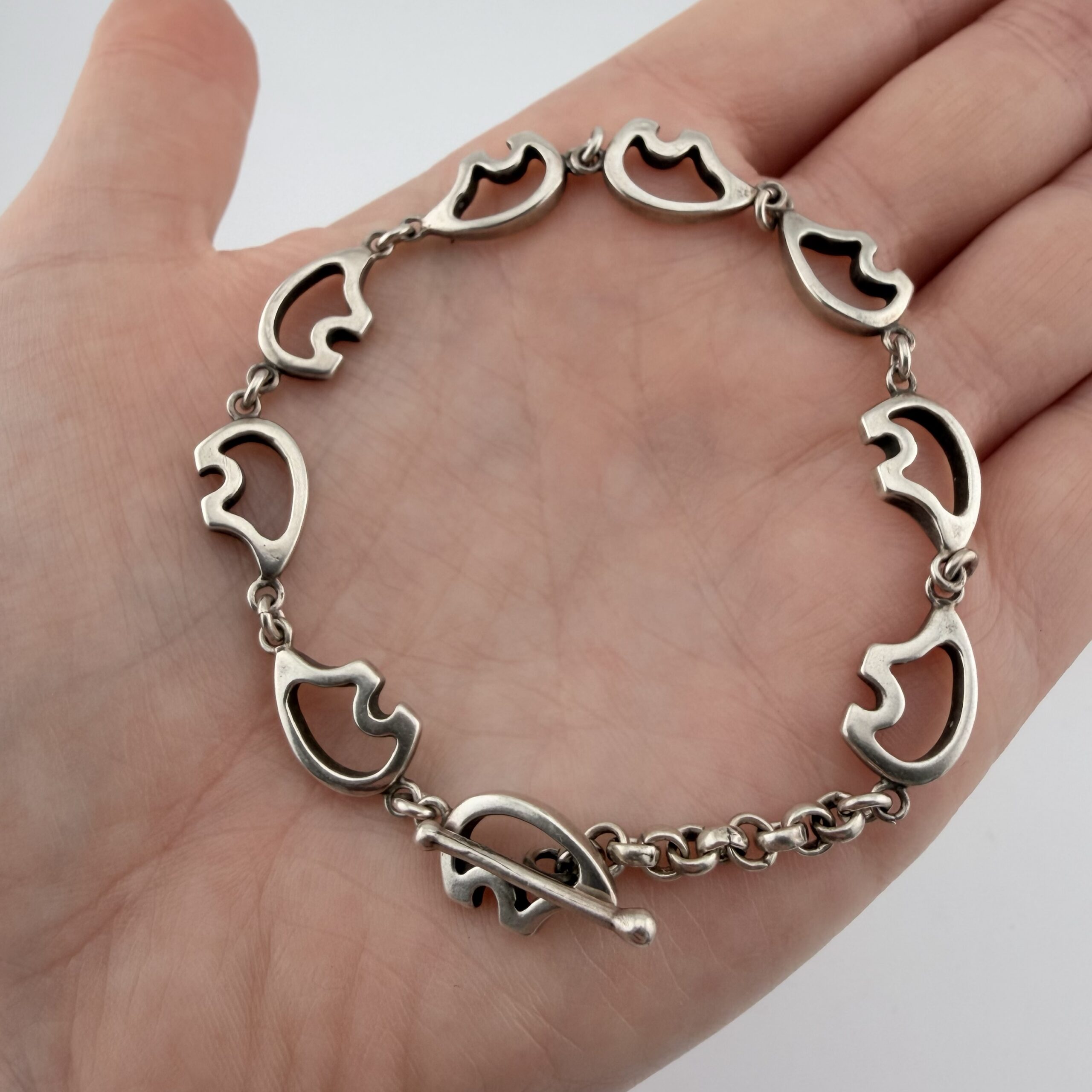 Native American Sterling Silver Bear Bracelet