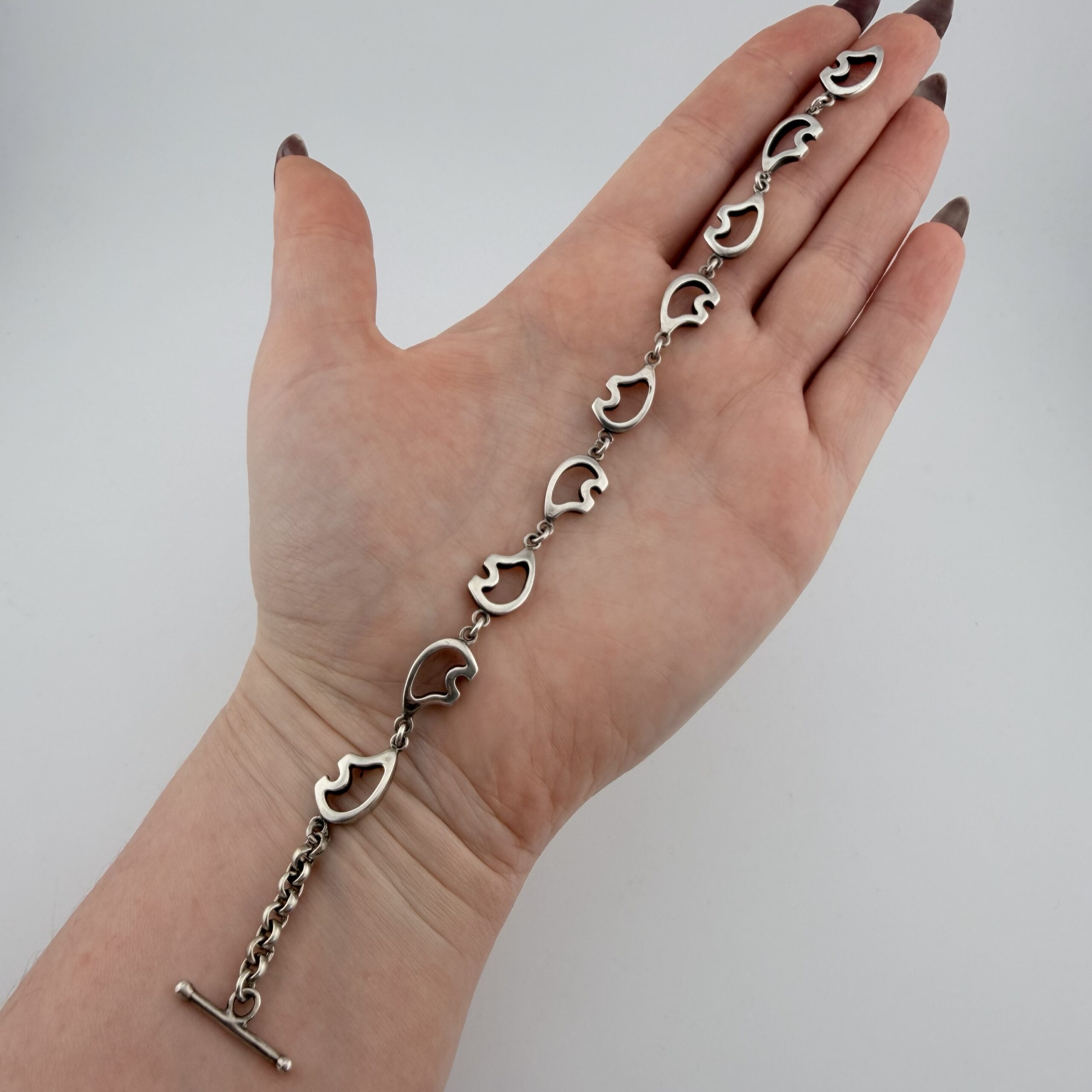 Native American Sterling Silver Bear Bracelet - Image 4