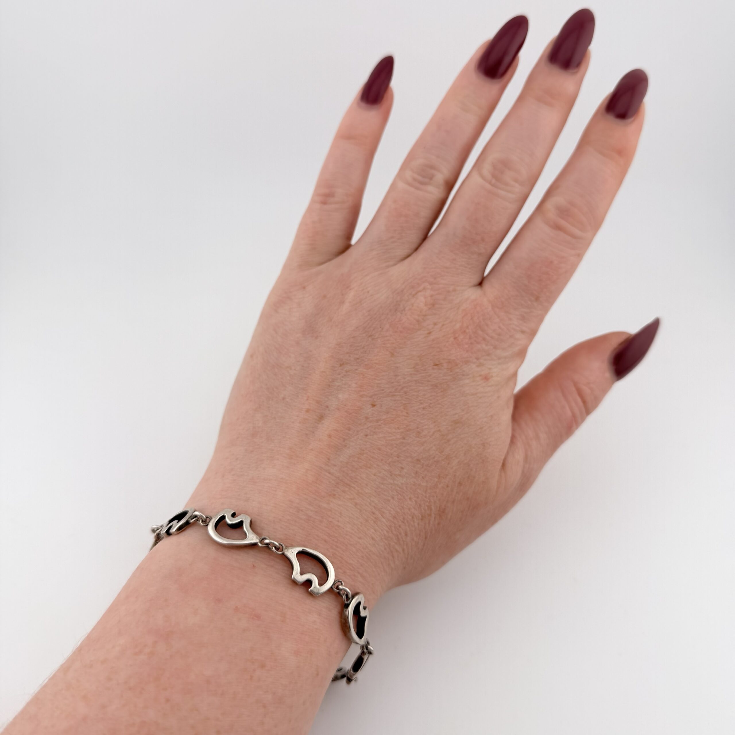 Native American Sterling Silver Bear Bracelet - Image 5