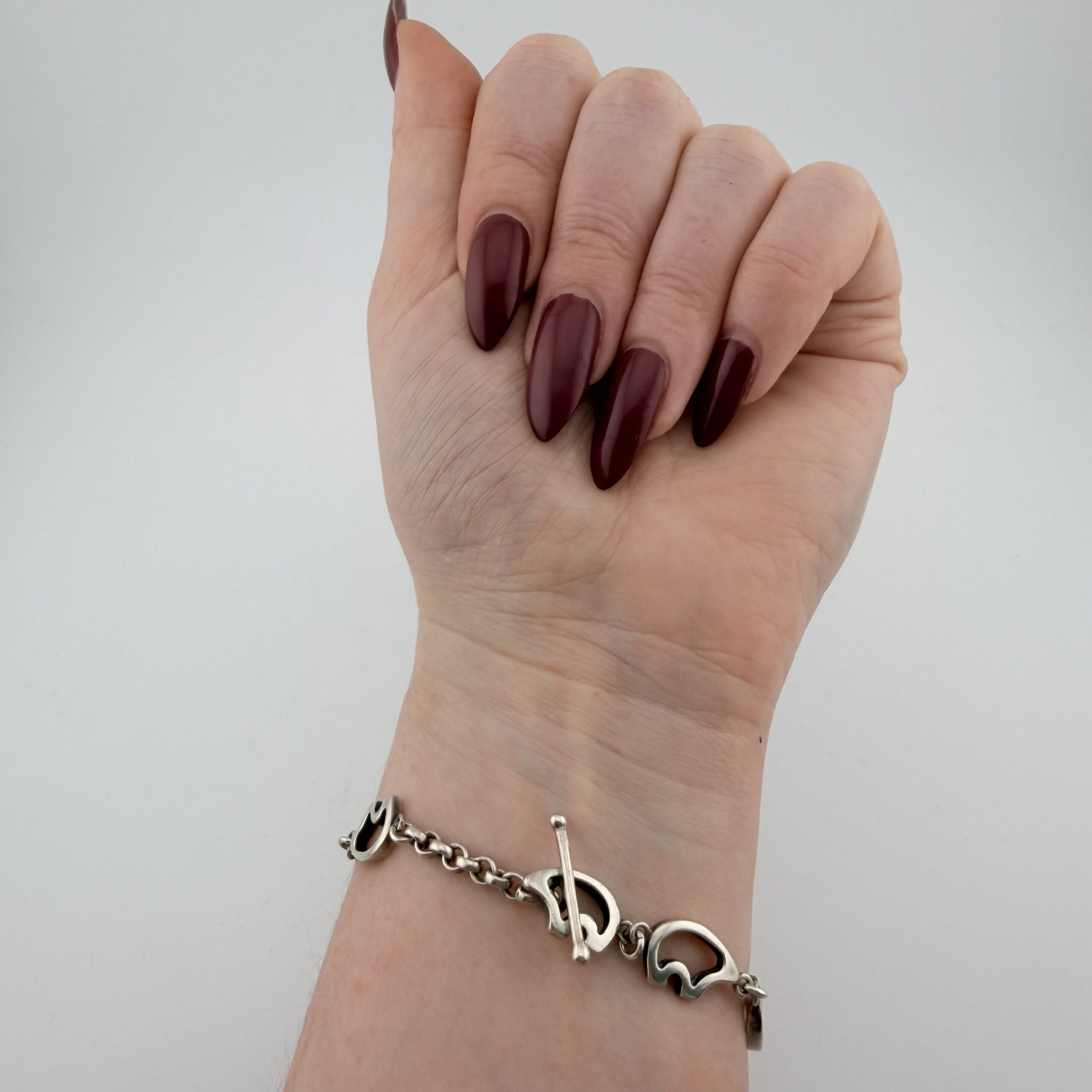 Native American Sterling Silver Bear Bracelet - Image 6