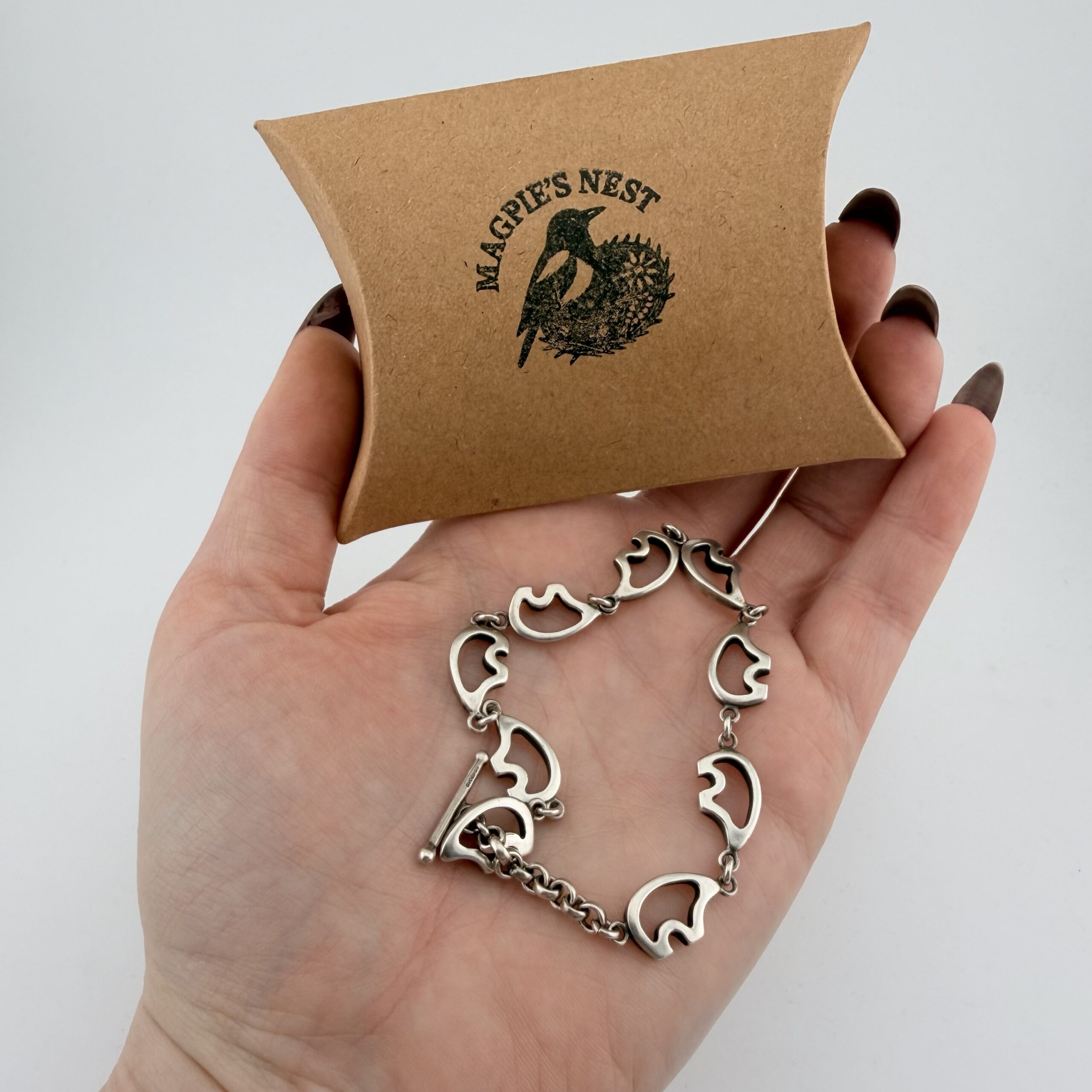 Native American Sterling Silver Bear Bracelet - Image 7