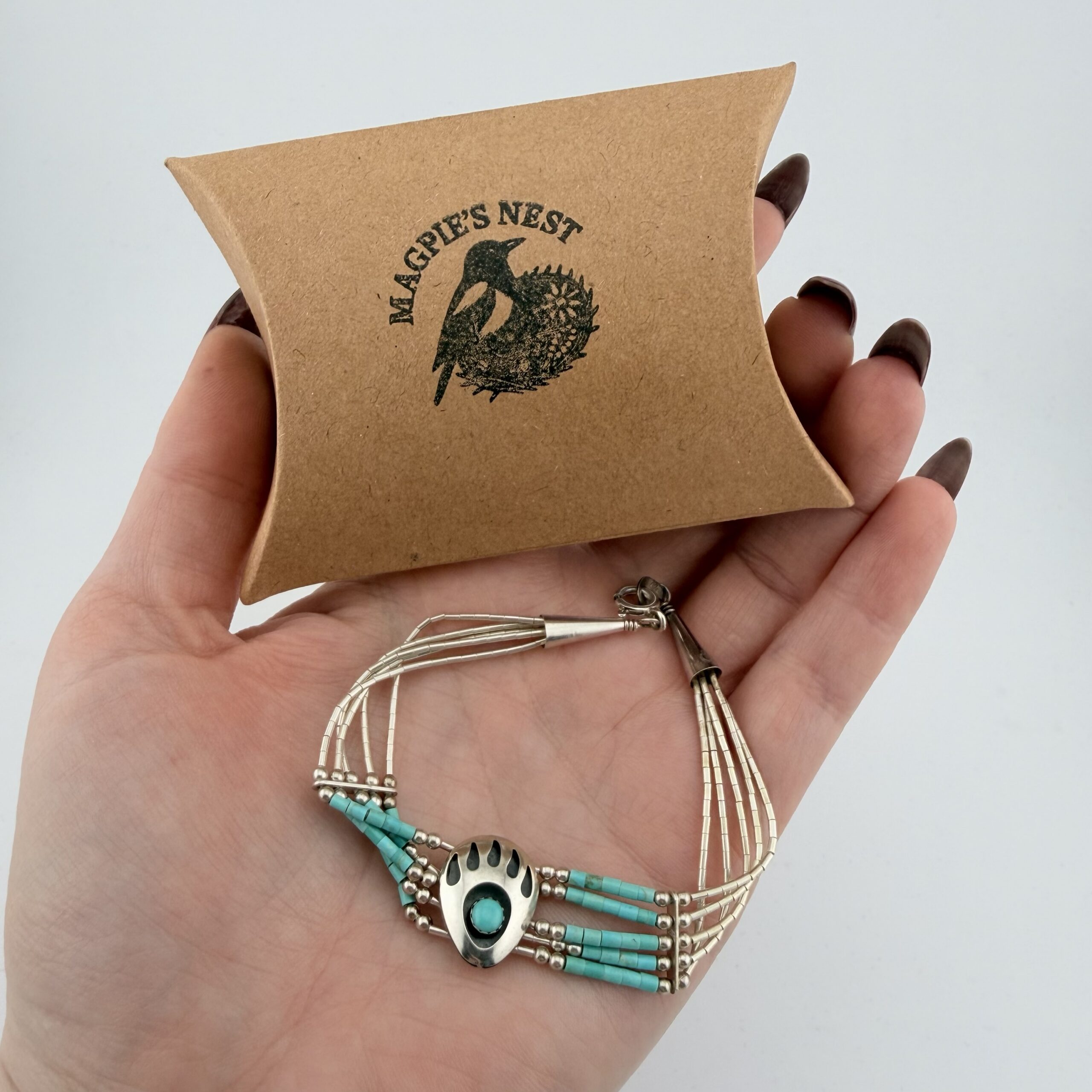 Carolyn Pollack Relios Liquid Sterling Silver and Turquoise Bear Paw Bracelet - Image 9
