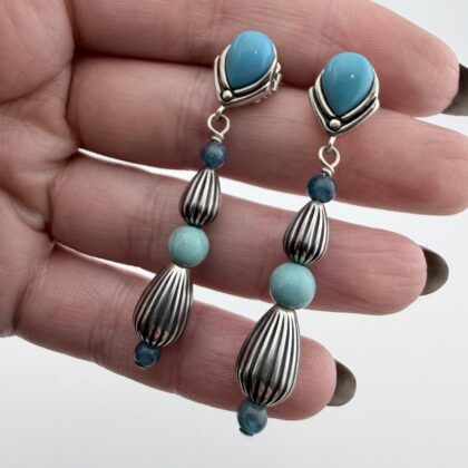 Carolyn Pollack Relios Sterling Silver and Turquoise Earrings