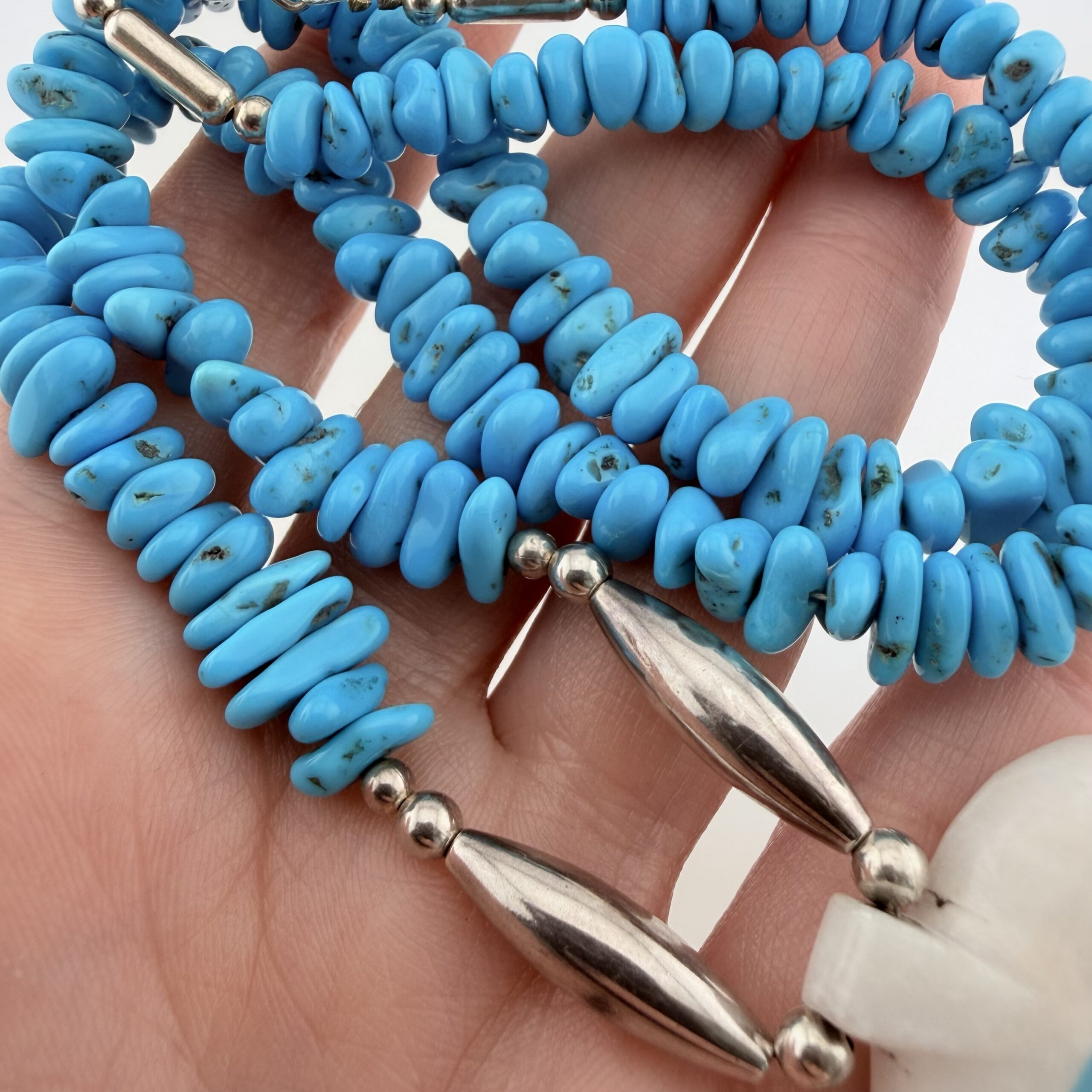 Native American Turquoise Necklace with Heartline Bear - Image 7