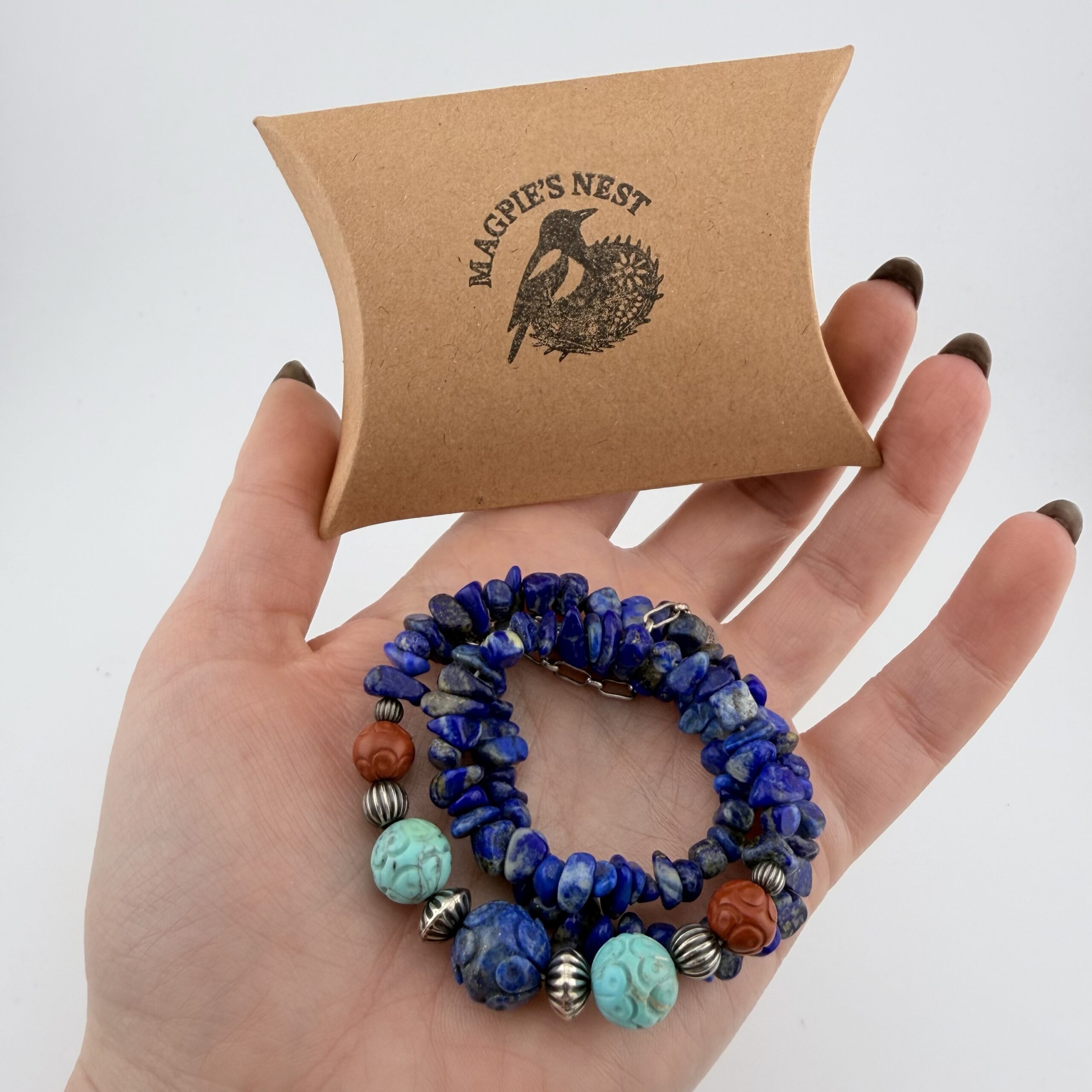 Carolyn Pollack Relios Lapis, Turquoise and Jasper Beaded Necklace - Image 5