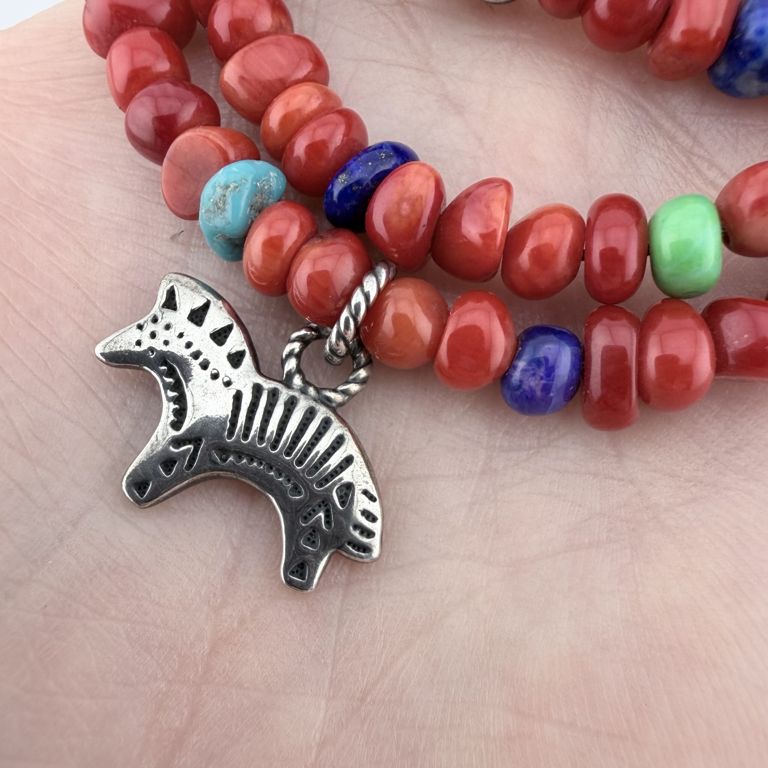 Carolyn Pollack American West Mixed Gemstone Beaded Horse Necklace - Image 2