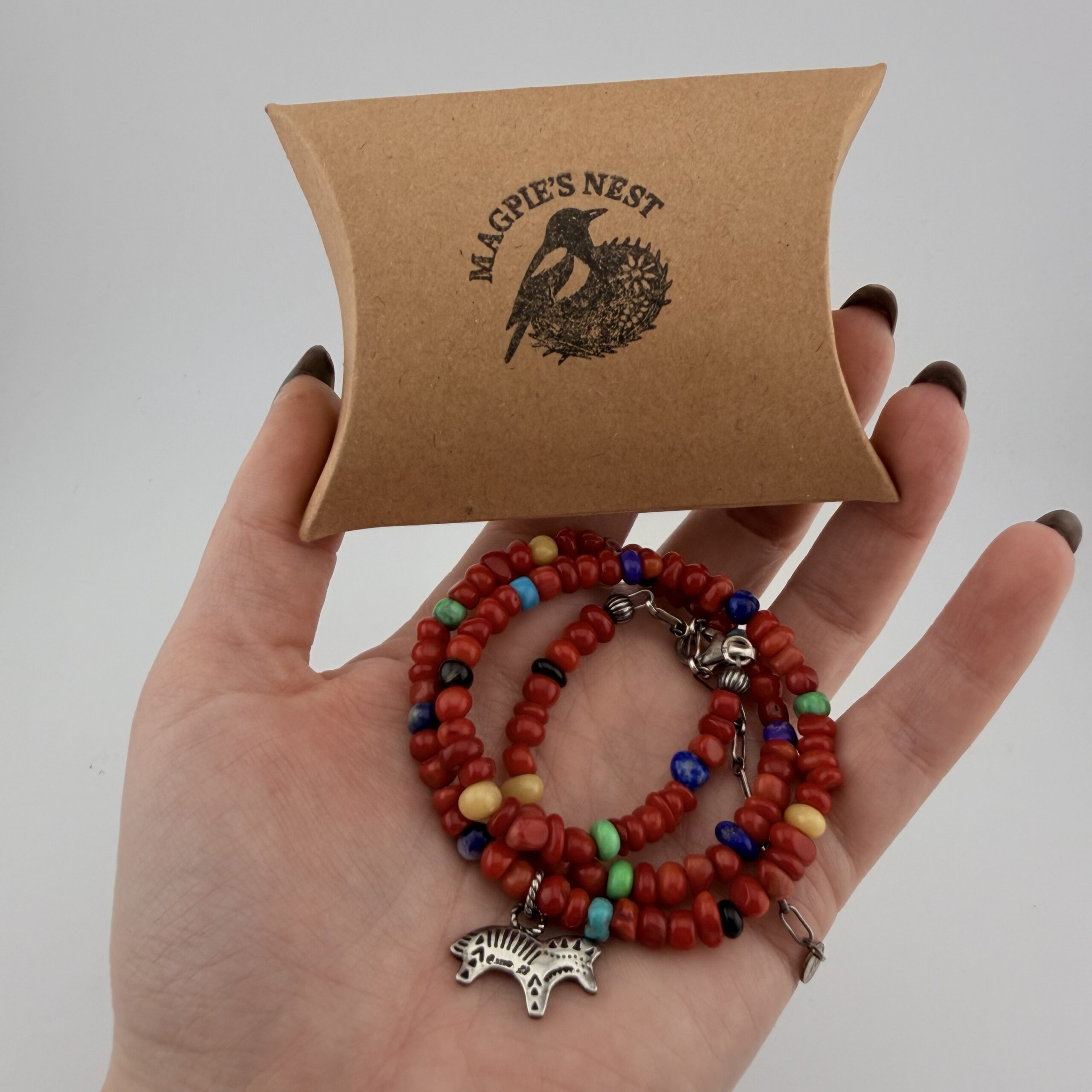 Carolyn Pollack American West Mixed Gemstone Beaded Horse Necklace - Image 7