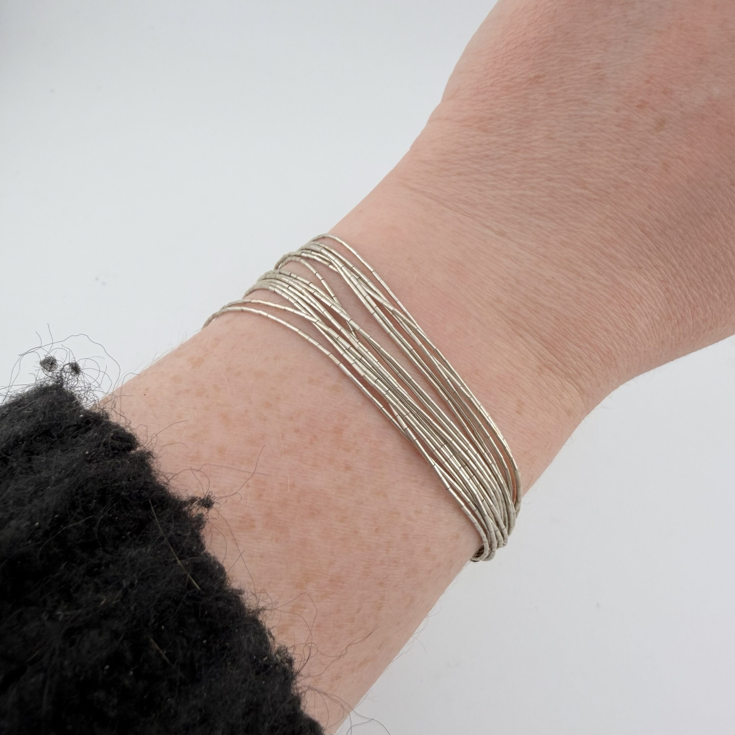 Fifteen Strand Liquid Sterling Silver Bracelet - Image 4