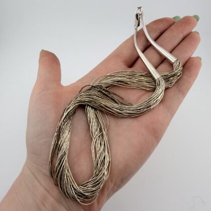 Vintage 30 Strand Liquid Sterling Silver Necklace