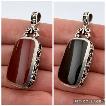 Vintage Art Nouveau Sterling Silver Double Sided Pendant
