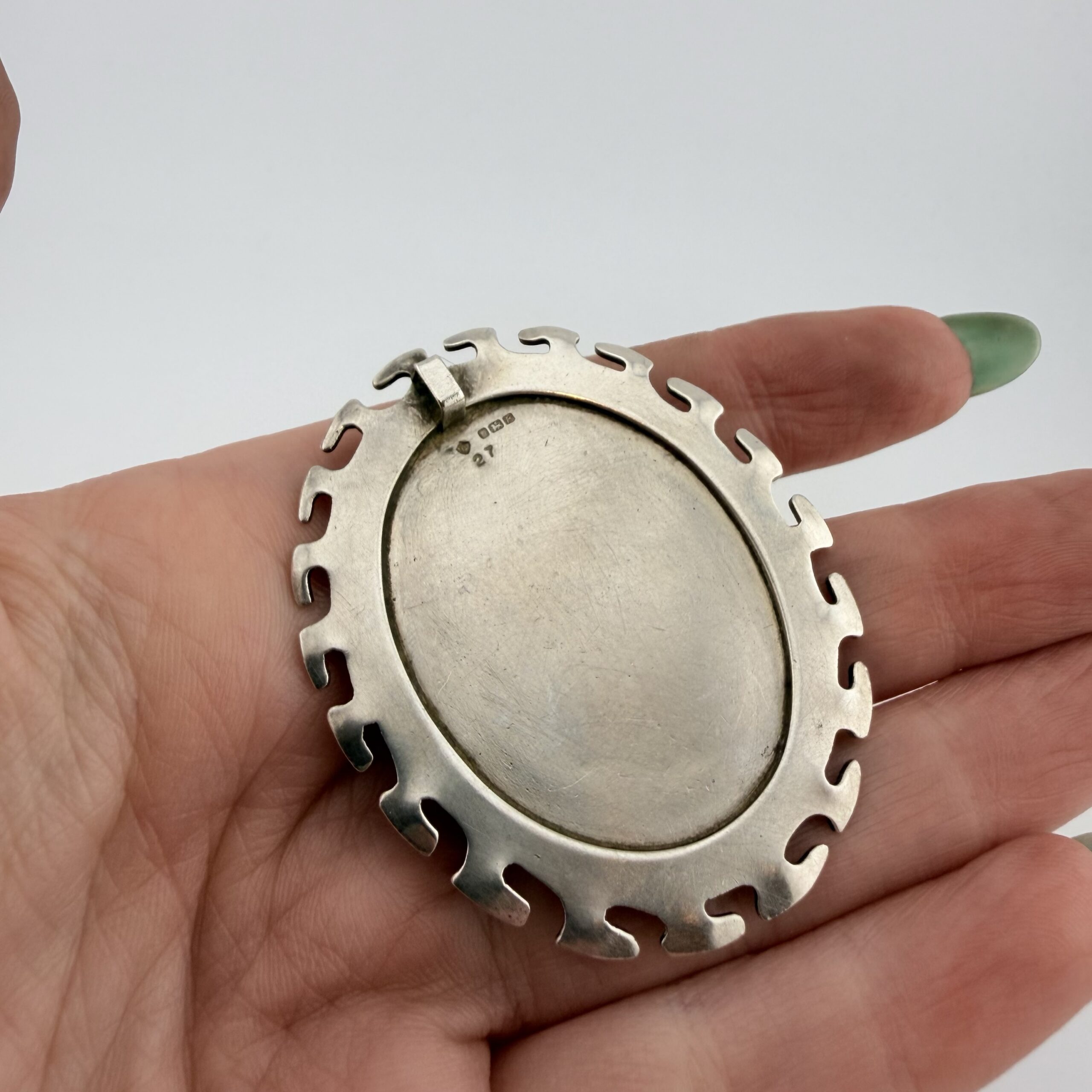 Large Vintage 1970s Jack Spencer Sterling Silver Prince and Princess Pendant - Image 8