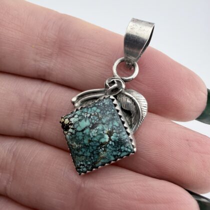Vintage Native American Sterling Silver and Turquoise Pendant