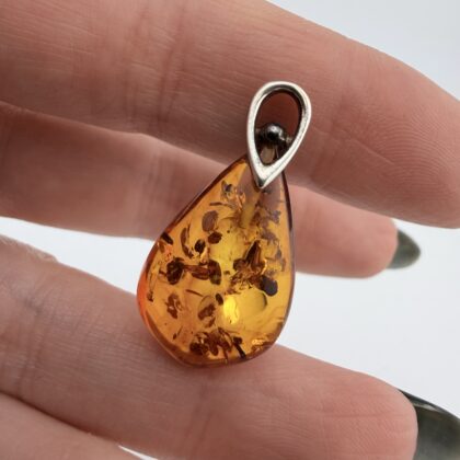 Sterling Silver and Amber Pendant