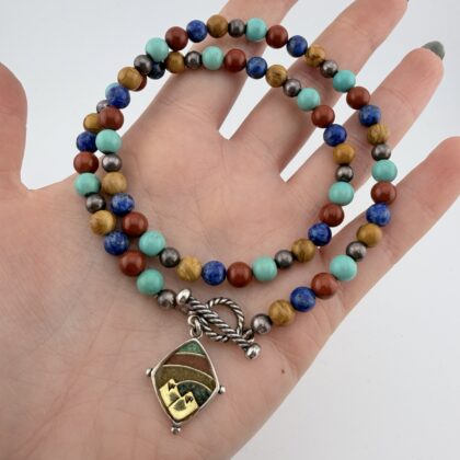 Carolyn Pollack Relios Mixed Gemstone Landscape Necklace