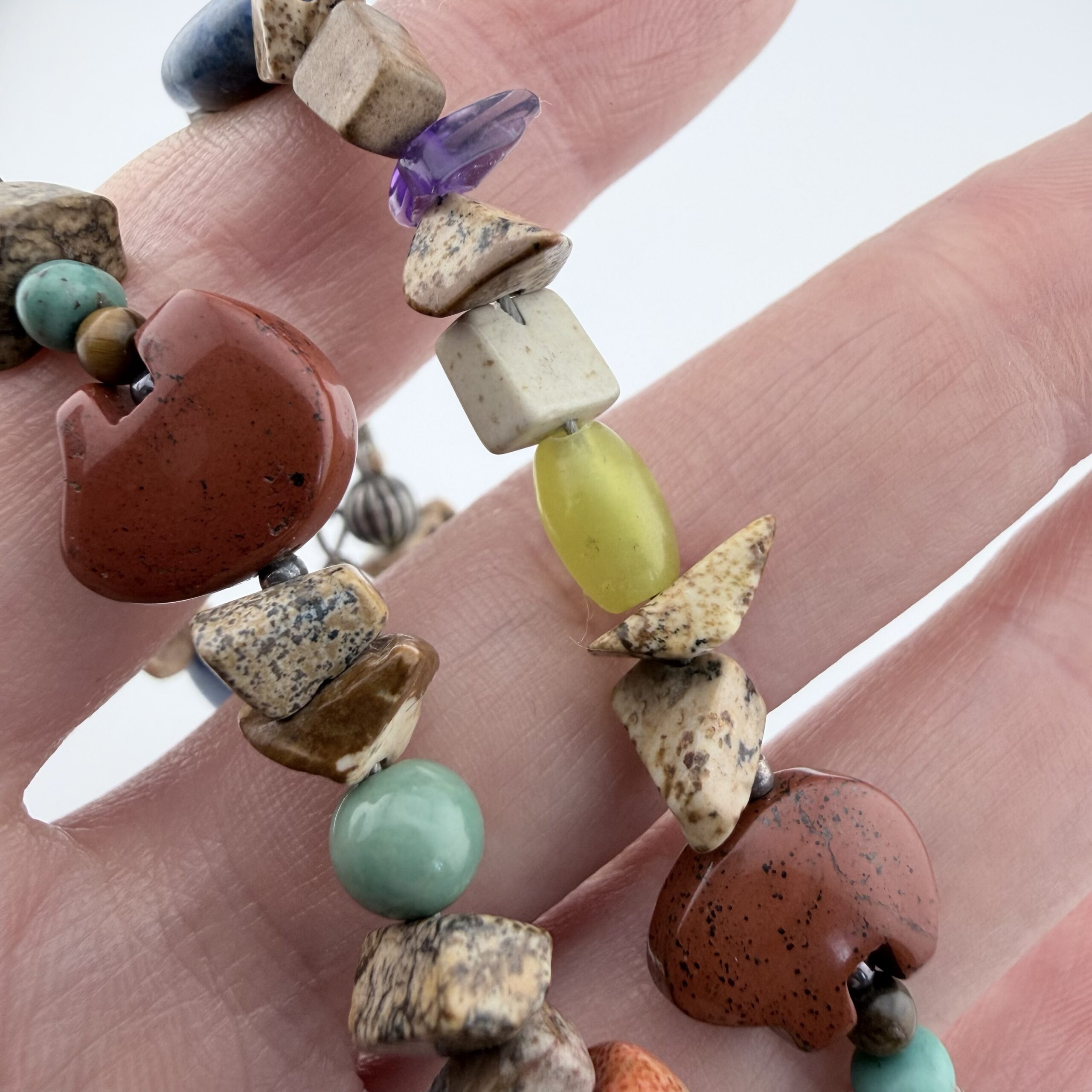 Carolyn Pollack Relios Mixed Gemstone Bear Necklace - Image 3