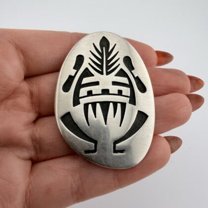 Native American Riley Polequaptewa Hopi Tribal Brooch / Pendant