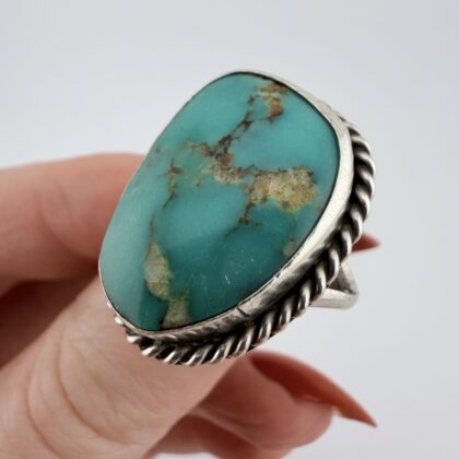 Southwestern Sterling Silver and Turquoise Ring