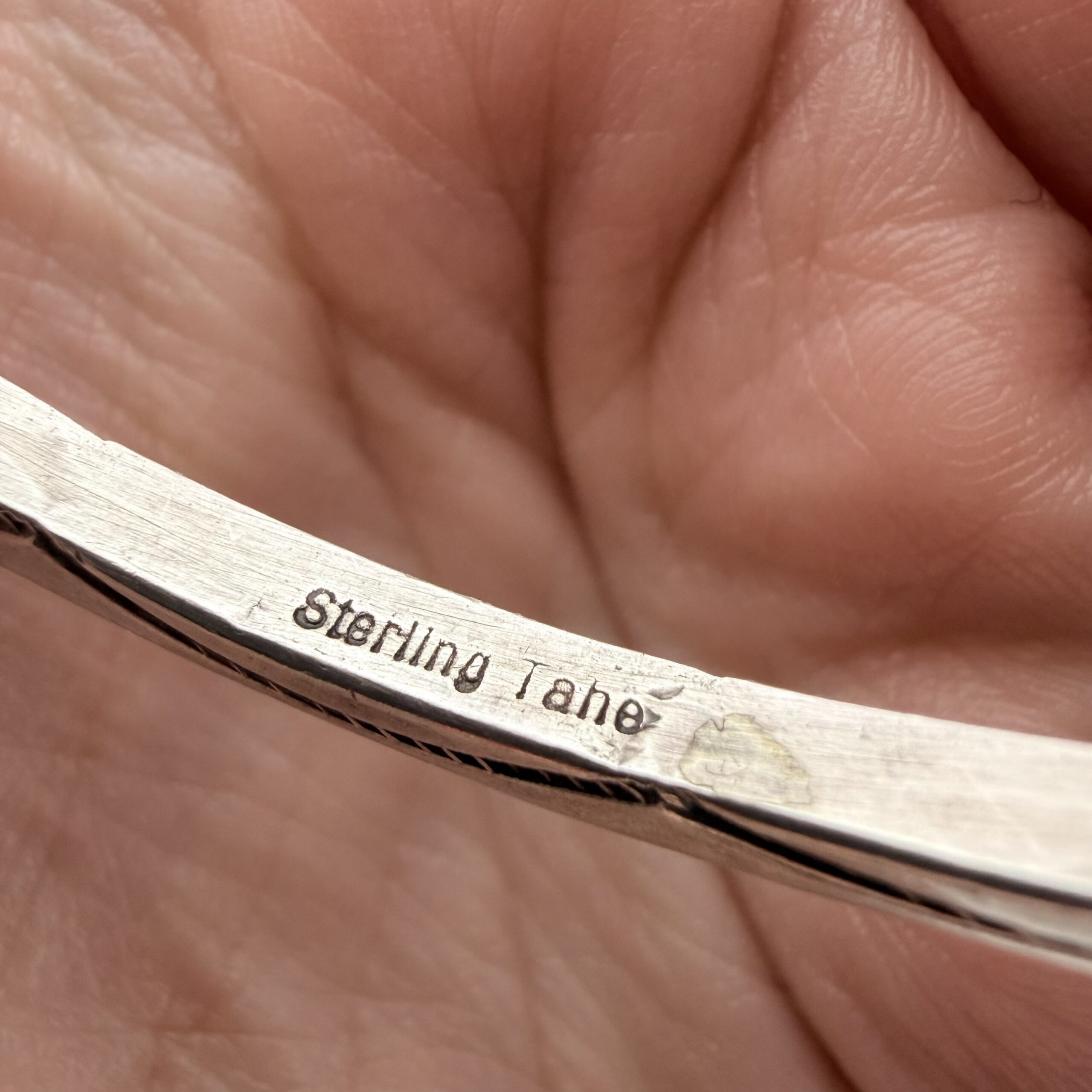 Vintage Verna Tahe Native American Sterling Silver Bangle - Image 6