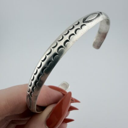 Native American Sterling Silver Cuff Bangle