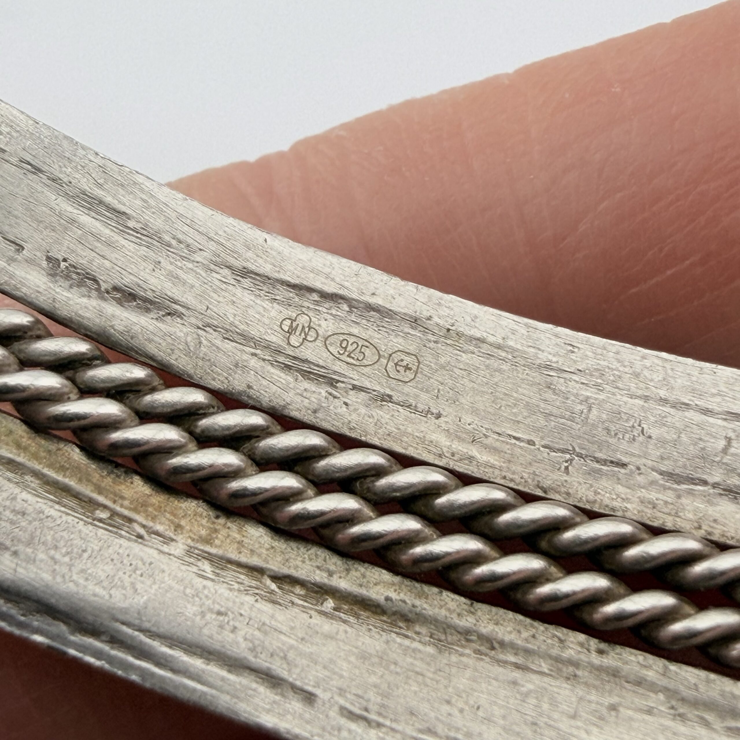 Vintage Native American Sterling Silver Cuff Bracelet - Image 9