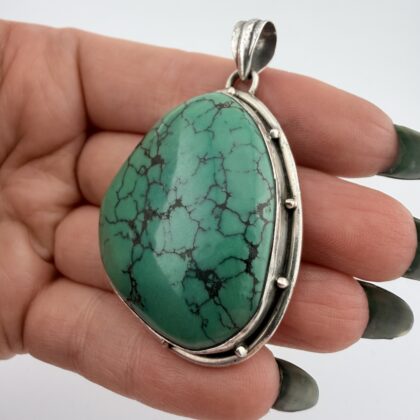 Southwestern Sterling Silver and Turquoise Pendant
